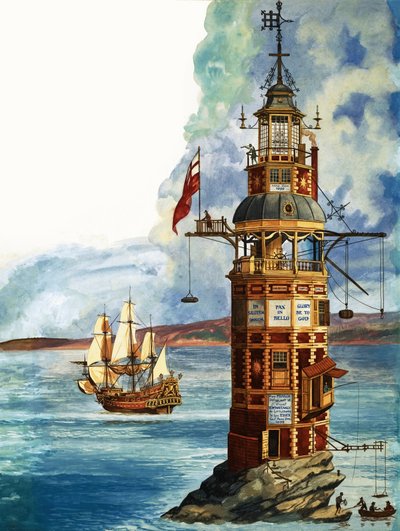De eerste Eddystone vuurtoren door Peter Jackson