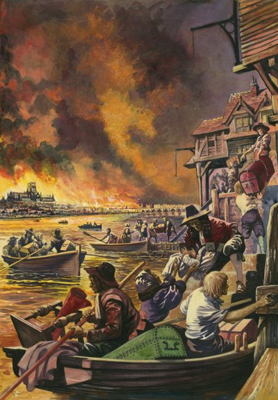 De grote brand van Londen 1666 door Peter Jackson