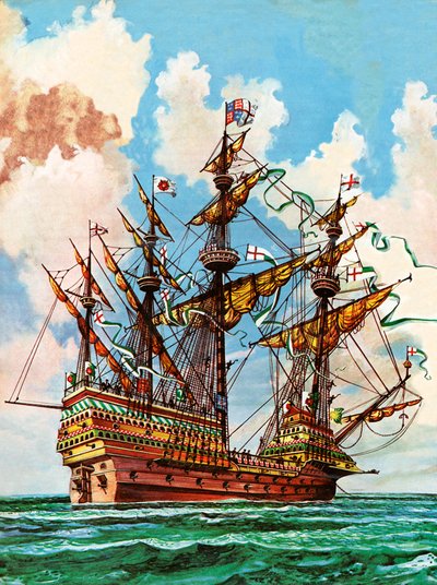 De Grote Harry, vlaggenschip van de vloot van koning Hendrik VIII door Peter Jackson