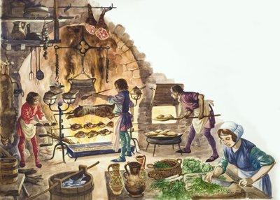De keuken van een rijke heer door Peter Jackson