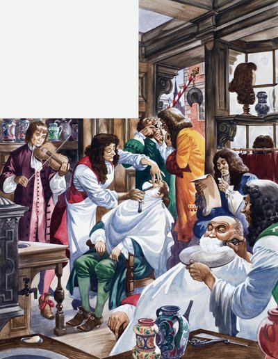 Het Wonderlijke Verhaal van Groot-Brittannië: Een Drukke Barbier-Chirurgijns Winkel door Peter Jackson