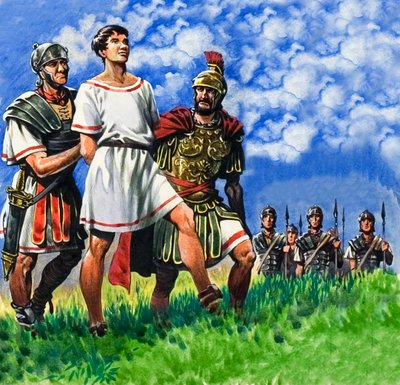 Jonge Brit gearresteerd door Romeinse soldaten door Peter Jackson