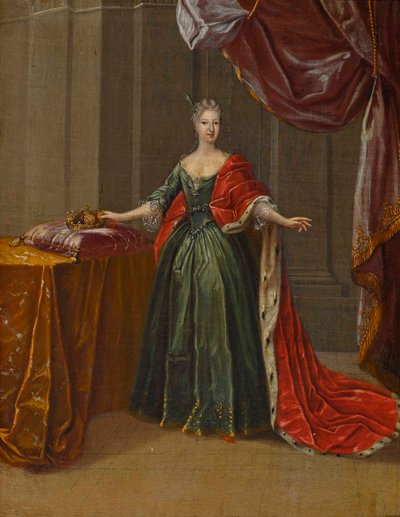 Portret van prinses Maria Antonia van Beieren 1724-1780, keurvorstin van Saksen door Peter Jacob Horemans