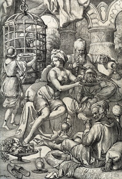 Sultan Bayezid I (of Bajazet) door Peter Johann Nepomuck Geiger