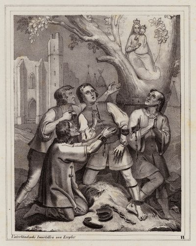 De Verschijning van de Maagd, Hietzing, Wenen door Peter Johann Nepomuk Geiger