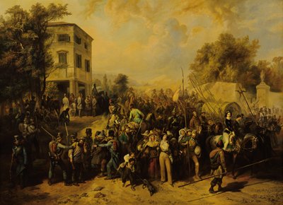 Het vertrek van de Romeinen uit Vicenza door Peter Johann Nepomuk Geiger