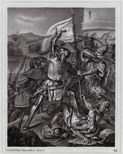 Belegering van Damietta door Peter Johann Nepomuk Geiger