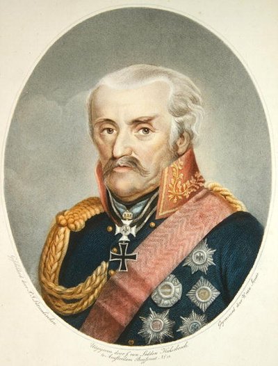 Veldmaarschalk Prins Von Blucher (1742-1819) door Peter Joseph (after) Lutzenkirchen