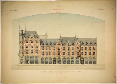 Rathskeller Neubau, Halle (Saale), Saksen-Anhalt, Duitsland, Elevatie door Peter Joseph Weber