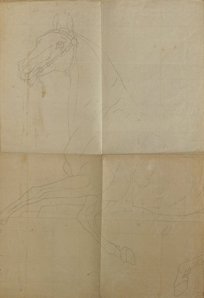 Contourtekening voor "Rüdiger en Angelika". door Peter Krafft