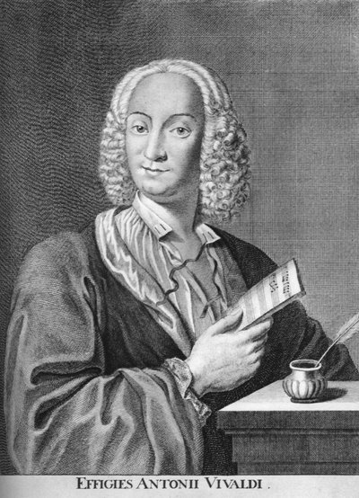 Antonio Vivaldi, Italiaanse barokcomponist, katholieke priester en virtuoos violist, 1725 door Peter La Cave