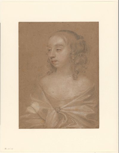 Portret van een onbekende vrouw door Peter Lely (Sir)