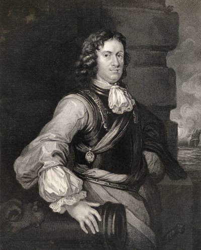 Edward Montagu, gegraveerd door H.T. Ryall, uit 