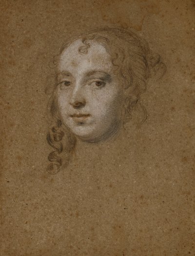 Portret Hoofd van een Dame door Peter Lely