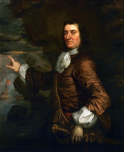 Portret van admiraal Sir Thomas Allin door Peter Lely