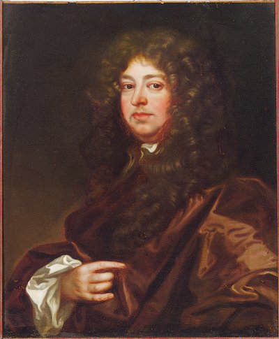 Portret van een heer in een bruine mantel door Peter Lely
