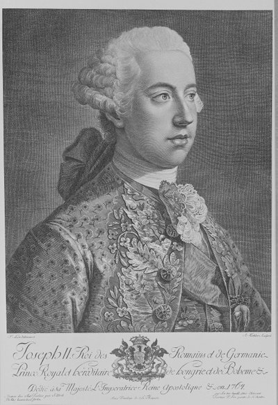 Joseph II, Heilige Roomse Keizer, gegraveerd door Anton Tischler door Peter Lion