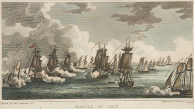 Slag bij Erie, uitgegeven 1816 door Peter Maverick