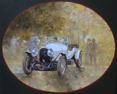 3 liter Bentley bij Kelmarsh door Peter Miller