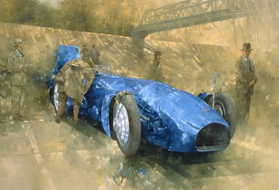 Bluebird bij Brooklands door Peter Miller