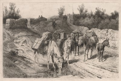 Op de weg naar Santa Fe door Peter Moran