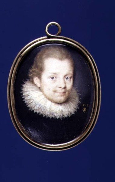PD.12-1955 Portretminiatuur van Sir Kenelm Digby (1600-65) 1619 door Peter Oliver