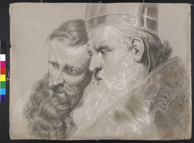 "De Heilige Ambrosius en Keizer Theodosius" door Peter Paul Rubens door Peter Paul (after) Rubens