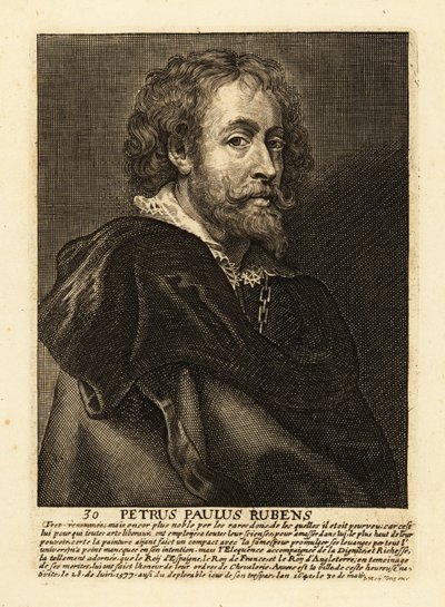 Portret van Sir Peter Paul Rubens, Vlaamse kunstenaar en diplomaat door Peter Paul (after) Rubens