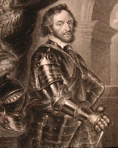 Portret van Thomas Howard (1585-1646) 2e of 14e Graaf van Arundel door Peter Paul (after) Rubens