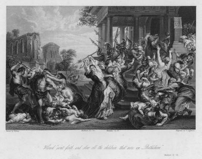 De Slachting van de Onschuldigen, Mattheüs II door Peter Paul (after) Rubens