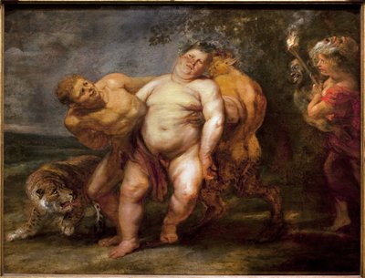 Silene dronken. Schilderij van de entourage van Pierre Paul Rubens (1577-1640), olieverf op hout, midden 17e eeuw. Museum voor Schone Kunsten in Angers door Peter Paul (circle of) Rubens