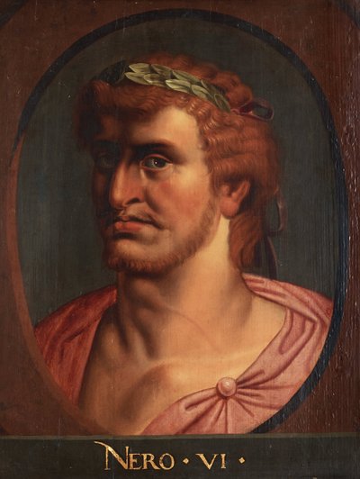 Portret van Nero (Lucius Domitius Ahenobarbus) (37-68), Romeins keizer door Peter Paul (school of) Rubens