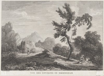 Uitzicht op Birmingham, ca. 1755 door Peter Paul Benazech