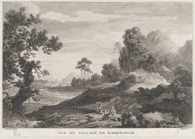 Uitzicht op het Dorp Birmingham, ca. 1755 door Peter Paul Benazech