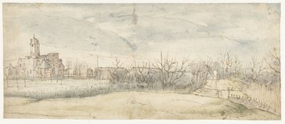 Gezicht op Kasteel Crayenhof te Zwijndrecht, 1606 door Peter Paul Rubens (attributed to)
