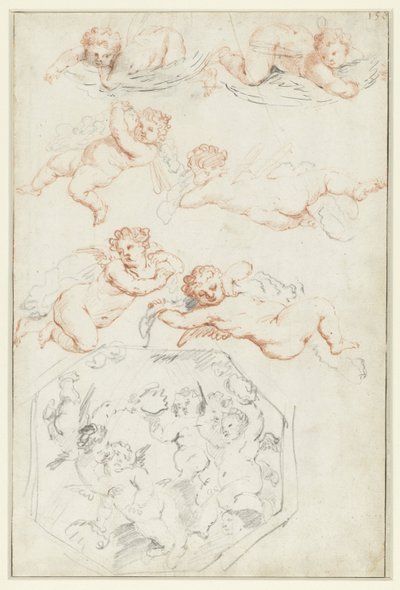 Studies van putti door Peter Paul Rubens (possibly)