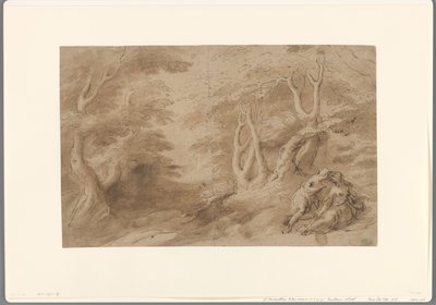 Landschap met liefdespaar door Peter Paul Rubens (school of)