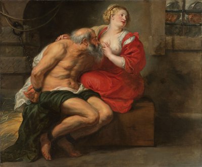Cimon en Pero door Peter Paul Rubens (workshop of)