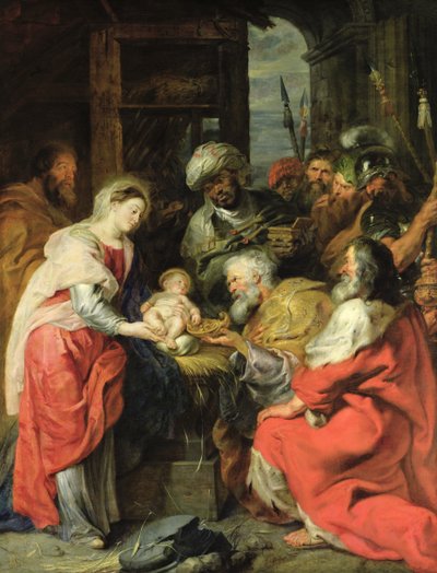 Aanbidding der Wijzen, 1626-29 door Peter Paul Rubens