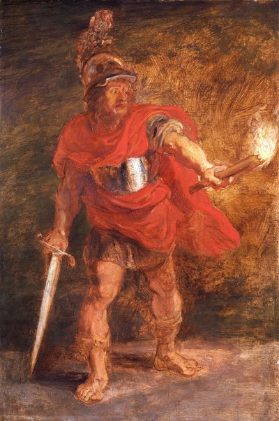 Aeneas in de onderwereld, ca. 1600-1640 door Peter Paul Rubens