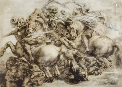 Slag bij Anghiari, naar Leonardo da Vinci door Peter Paul Rubens