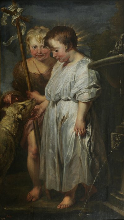 Christus en Johannes de Doper als Kinderen door Peter Paul Rubens