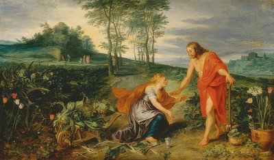 Christus verschijnt aan Maria Magdalena op Paasmorgen (Noli me tangere) door Peter Paul Rubens