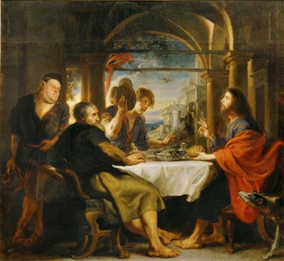 Christus in Emmaus door Peter Paul Rubens