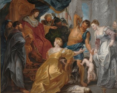 Het oordeel van koning Salomo. Rond 1617 door Peter Paul Rubens