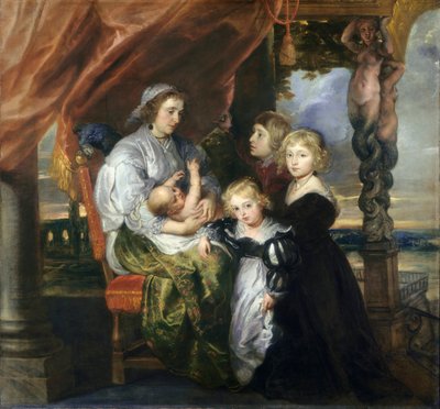 Deborah Kip, vrouw van Sir Balthasar Gerbier, en haar kinderen, ca. 1629-30 door Peter Paul Rubens