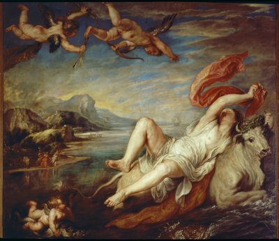 De roof van Europa door Peter Paul Rubens