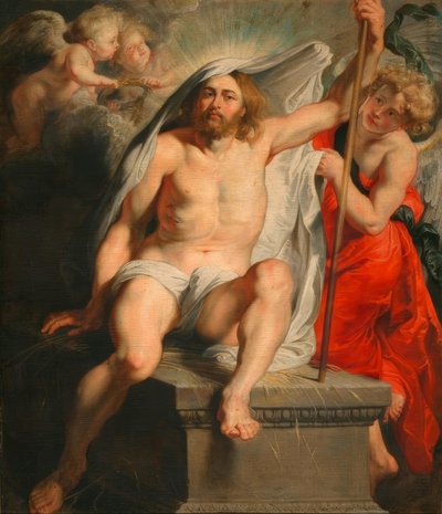 De opgestane Christus triomferend door Peter Paul Rubens