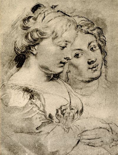 Gedetailleerde studie van twee meisjes door Peter Paul Rubens