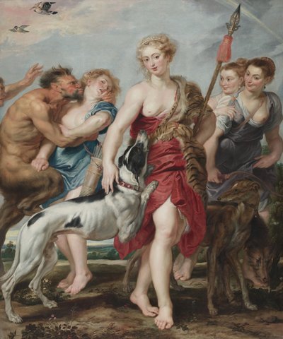 Diana en Haar Nimfen Vertrekken voor de Jacht, c.1615 door Peter Paul Rubens